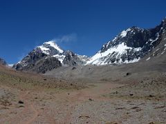 22 Cerro Ibanez, Aconcagua East Face And Ameghino From The Relinchos Valley As The Trek From Casa de Piedra Nears Plaza Argentina Base Camp